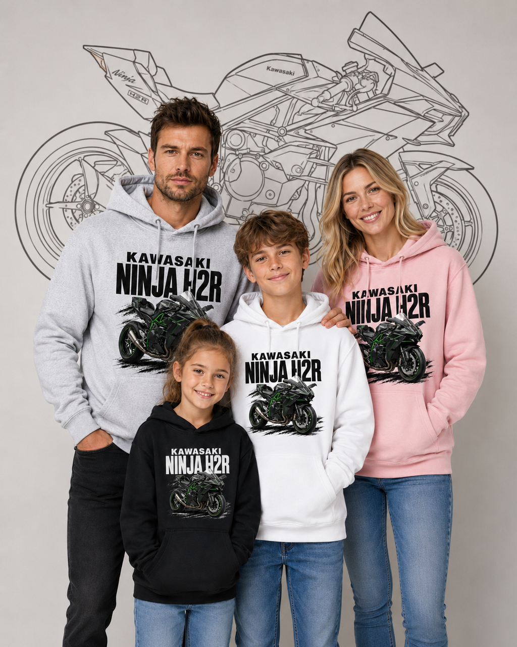 ADHD | Bluza z kapturem KAWASAKI NINJA H2R