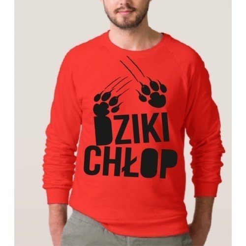Bluza męska DZIKI CHŁOP czerwona 1603