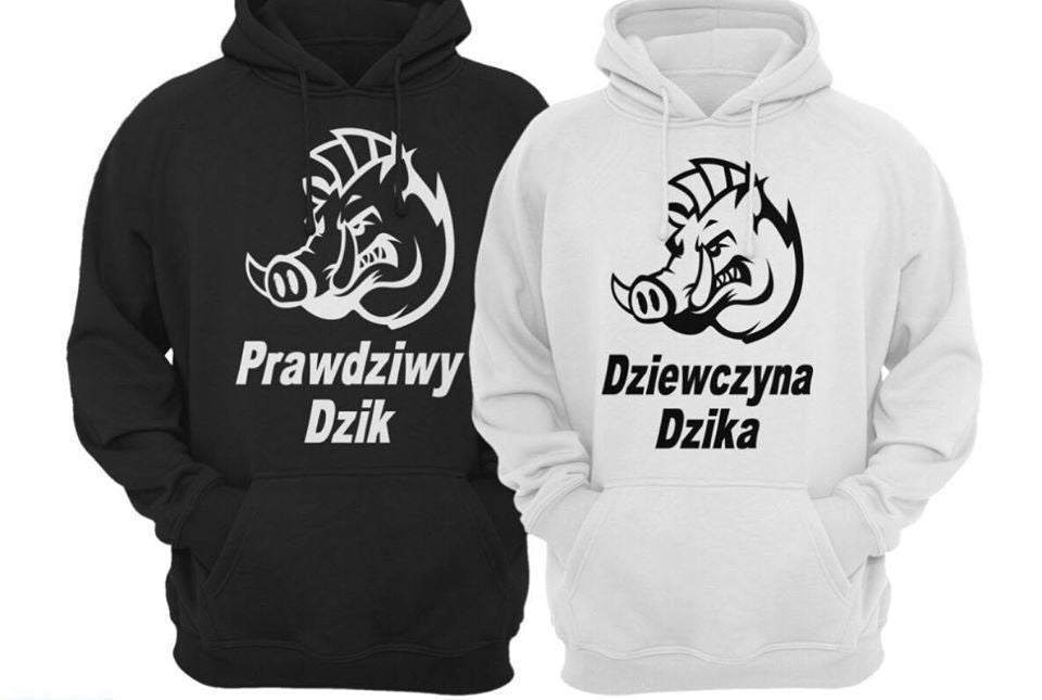 KOMPLET BLUZ DLA PARY PRAWDZIWY DZIK