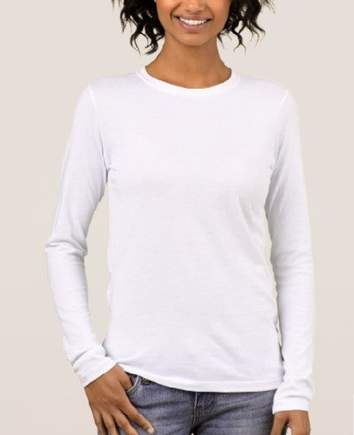 Long sleeve damska biała