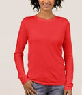 Long sleeve damska czerwona