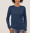 Long sleeve damska granatowa