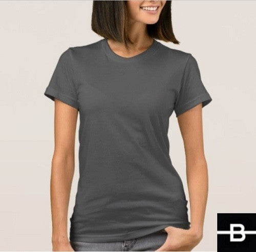 T-shirt damski grafitowy