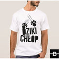 T-shirt męski DZIKI CHŁOP biały