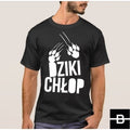 T-shirt męski DZIKI CHŁOP czarny