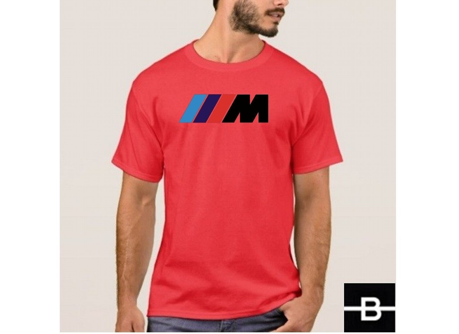 T-shirt męski M POWER czerwony