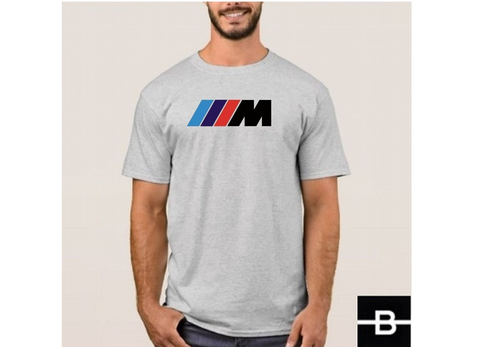 T-shirt męski M POWER szary