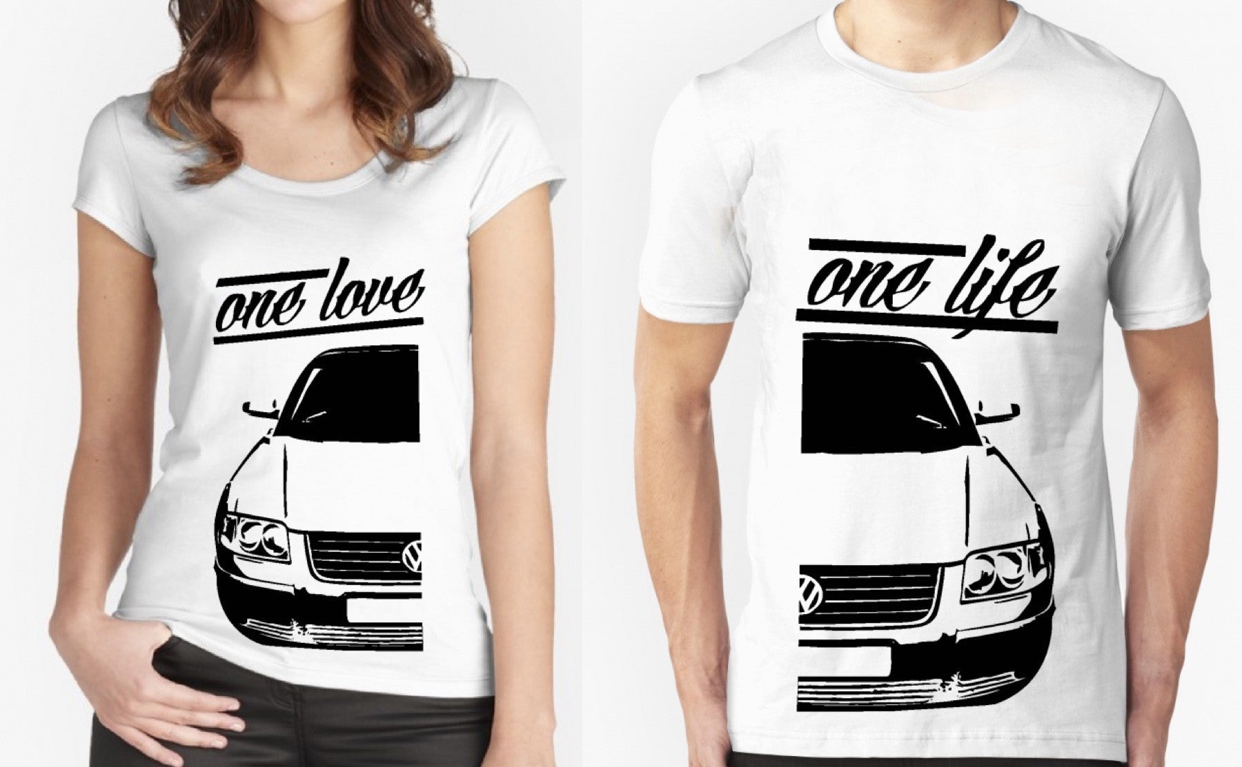 Zestaw koszulek dla pary kontury VW PASSAT B5