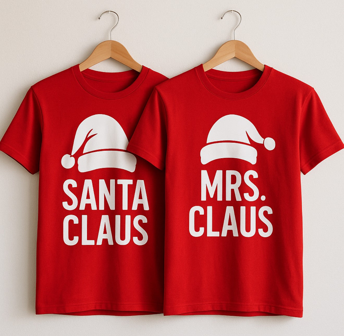 Zestaw koszulek święta SANTA & MRS CLAUS